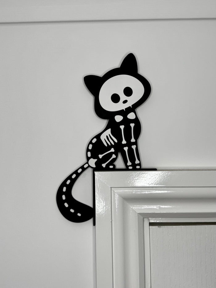Skeleton Cat Door Corner
