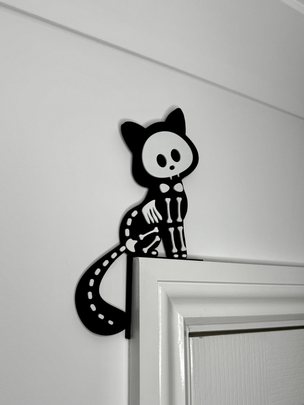 Skeleton Cat Door Corner
